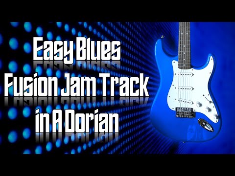 Easy Blues Fusion Jam Track in A Dorian 🎸 Guitar Backing Track