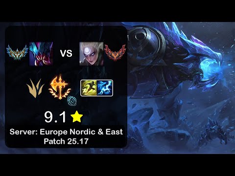 Rek'Sai Jungle vs Diana - EUNE Challenger - Patch 25.17