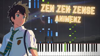Download lagu [Animenz] Kimi no Na wa OST - Zen Zen Zense - Piano Tutorial || Synthesia mp3