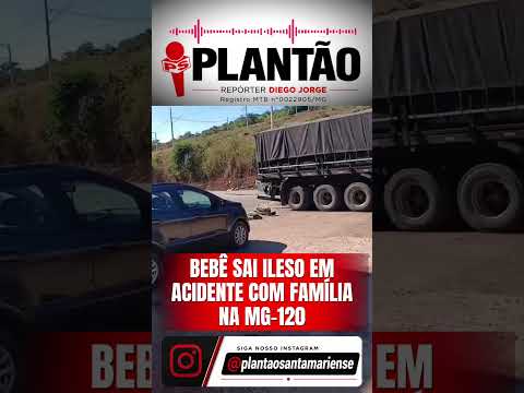 Família escapa sem ferimentos graves em acidente na MG-120 em Dores de Guanhães - 07/06/2026