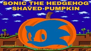 Custum Made Sonic the Hedgehog Shaved Pumpkin For Halloween