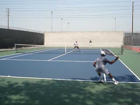 Nico Riego de Dios vs Francis Casey Alcantara at Cerritos Tennis Center