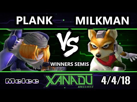 S@X 244 SSBM - Plank (Sheik, Marth) Vs. OES | MilkMan (Fox) - Smash Melee Winners Semis