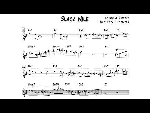 Joey Calderazzo's solo transcription of Black Nile - The Traveler