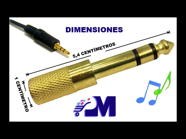 Vídeo relacionado con REY - Adaptador Audio Jack Hembra 3,5mm a Jack Macho 6,3mm Metalico Dorado