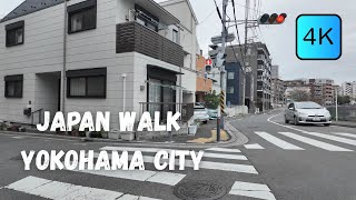 [Japan Walk 4K] yokohama city japan walking tour walking on the outskirts of town | japanwalk4k60fps