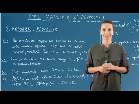 Rapoarte. procente, probleme în care intervin procente - Matematică - Clasa a VI-a