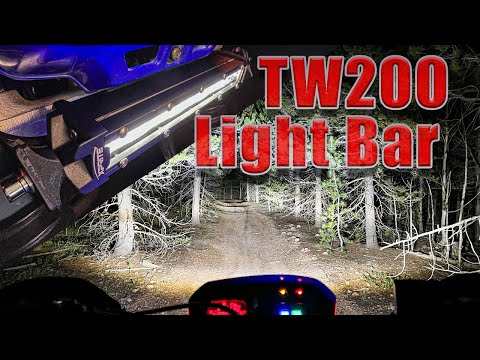 Yamaha TW200 | Custom Fitted LED Light Bar | Install and Test