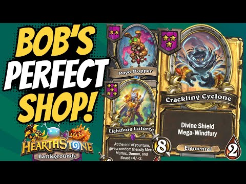BOB IS THE BEST!! Perfect Shop for a Elemental Menagerie Pogo Build! | Battlegrounds | Hearthstone