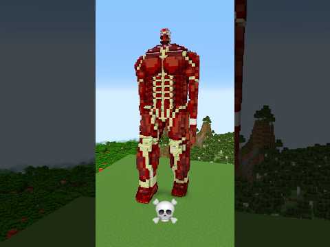 Minecraft Attack on Titan Build Battle - Noob vs Pro vs Hacker vs God #shorts #minecraft