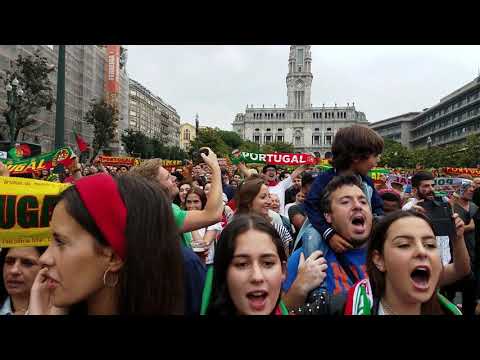World Cup Portuguese national anthem in Porto