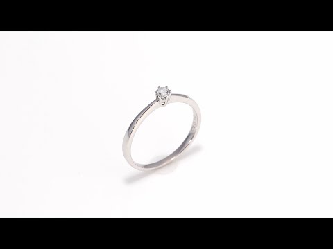 Verlobungsring 585er Weißgold 0,10 ct Diamant VR0133SL