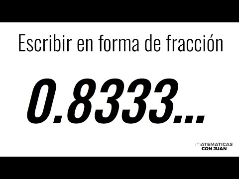 ESCRIBIR UN NÚMERO DECIMAL PERIÓDICO MIXTO EN FORMA DE FRACCIÓN. Matemáticas Básicas