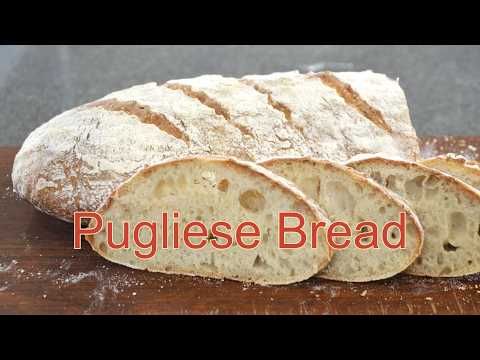 Rustic Italian Bread | Pugliese Oblong Biga Loaf |  @eatthistoday