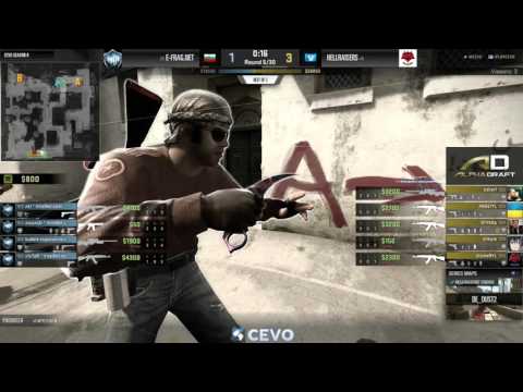 Team E-Frag.net vs HellRaisers Game 1 (CEVO-P CS:GO Season 8) - Helium & Metuz