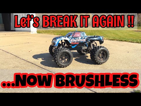 LET’s BREAK the “CHEAPEST TRAXXAS STAMPEDE”…….Now BRUSHLESS!!