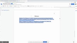 APA References Formatted in Google Docs