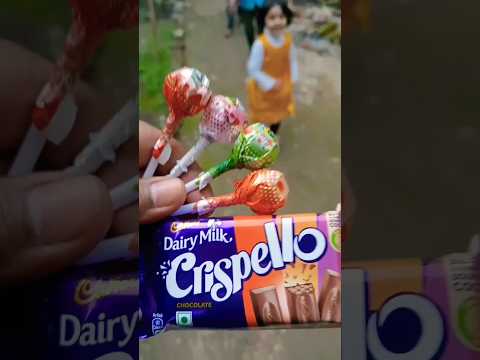 Lolly Pop and daily milk Crispello chocolate for Pihu #pihu #crispello #funny #lollypop #candy