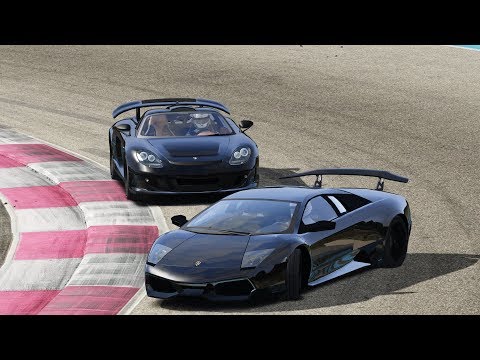 Lamborghini Murcielago SV vs Gemballa Mirage GT at Paul Ricard / Assetto Corsa