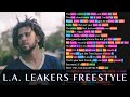 J Cole - L.A. Leakers Freestyle | Lyrics, Rhymes Highlighted | 93 'Til Infinity