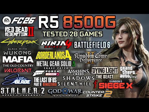 Ryzen 5 8500G in late 2025 : Test in 28 Games - Gaming Test in 2025
