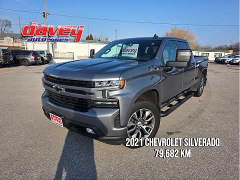2021 Chevrolet Silverado 1500 Crew Cab Standard Box 4-Wheel Drive RST in Gray for sale at Davey Auto Sales Oshawa South in Oshawa, ON