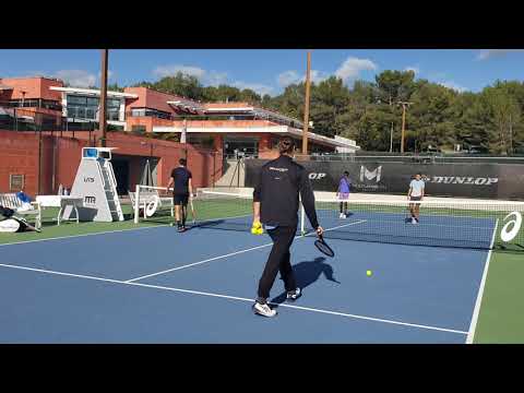 volley drill. Carel Ngounoué and Jeremy Chardy(1)