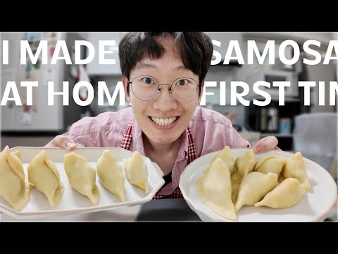 🇰🇷 KOREAN Tries COOKING Samosa In Korea For The First Time