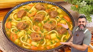 SOPA DE CARNE COM LEGUMES - SIMPLES - DELICIOSA - RENDE MUITO - Receitas de Pai