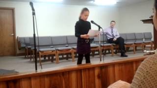 Kinsley singing Whom Shall I Fear