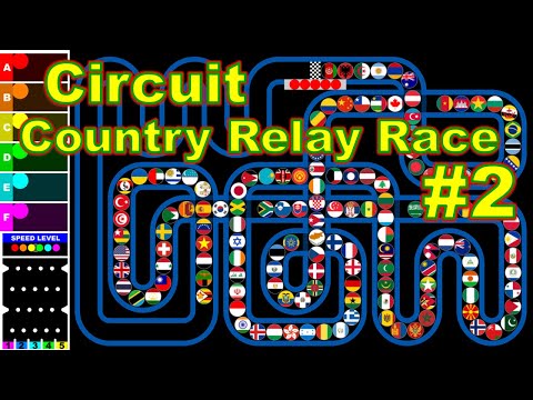 Circuit Countries Relay Race #2 ~144 Countries marble game~ | Marble Factory 2nd