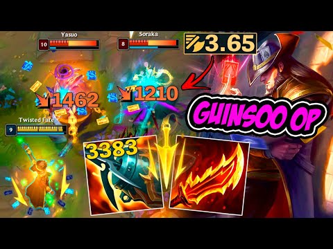 TWISTED FATE AD QUEBRANDO O RECORDE DE VELOCIDADE DE ATAQUE *guinsoo op* - LEAGUE OF LEGENDS