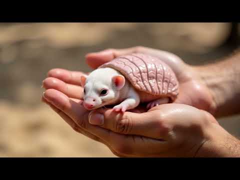 Tiny Pink Fairy Armadillo Can Fit on Your Palm!