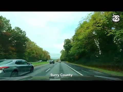 US 52 North Carolina Highway Driving POV Fast to Mount Airy