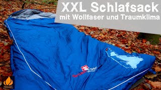 Grüezi Bag Murmeltier - XXL Schlafsack mit Wollfaser und Traumklima - Bushcraft Outdoor Ausrüstung