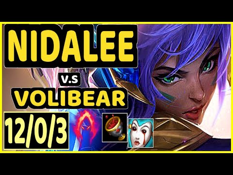 SEVENARMY (NIDALEE) vs VOLIBEAR - 12/0/3 KDA JUNGLE CHALLENGER GAMEPLAY - EUW