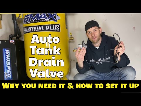 How to set up install Automatic Air Compressor Tank Drain Valve Timed Electric Auto Drain Valve kit