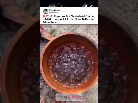 Poço que borbulha em Minas Gerais na cidade de Nova Belém