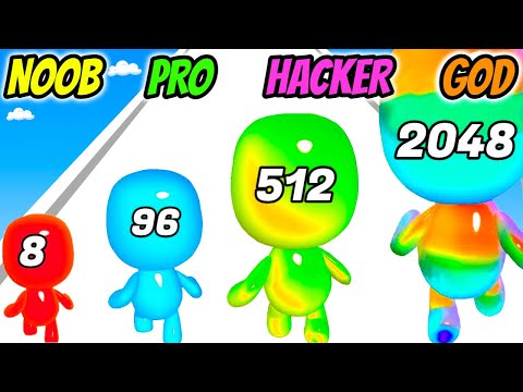 NOOB vs PRO vs HACKER vs GOD - Man Runner 2048