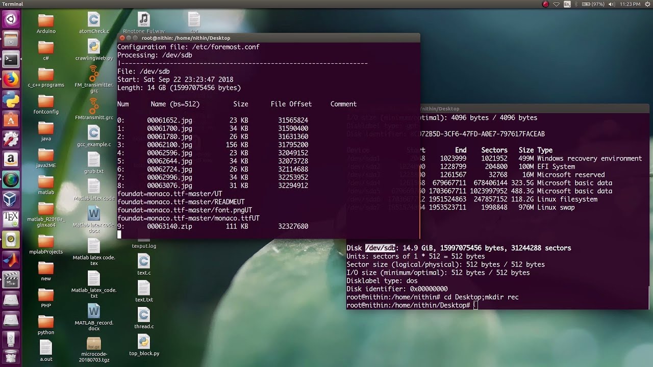 recover deleted data from any intenal or external drives | using any Linux distribution.