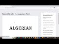 How to Download and install Algerian Font Free Download in Adobe Photoshop