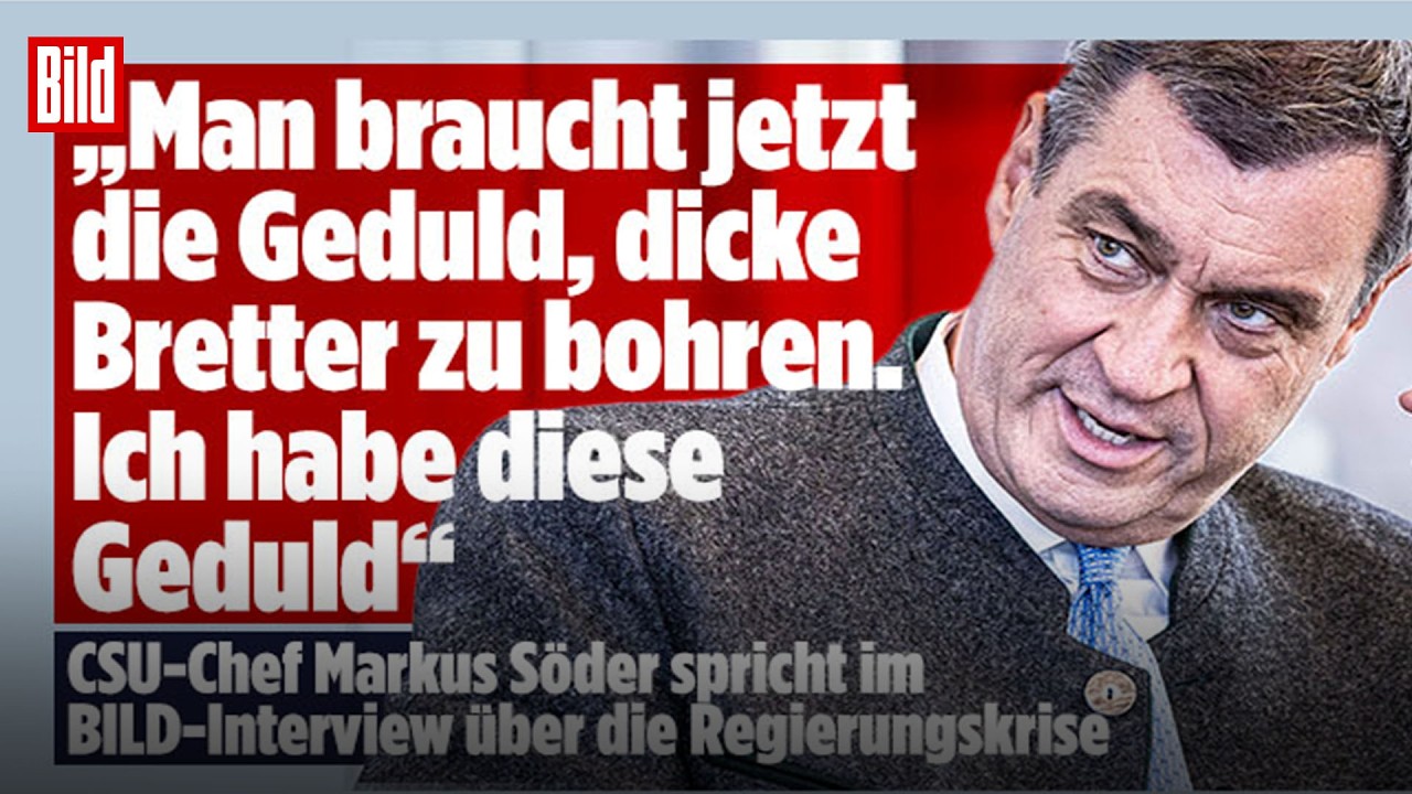 SÖDER ZUR KRISE: „Die Lage ist schon im Moment zu ernst...“ | BILD TALK