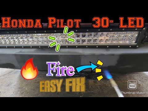 Honda Pilot Install 30" LED BAR LIGHT Quick fix of faded oxidized Bumper with  torch