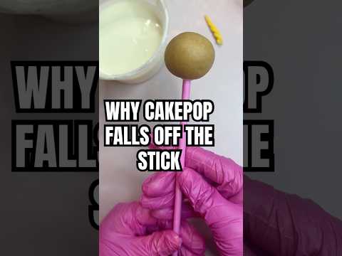 WHY CAKEPOPS FALL OFF THE STICK #cakepops #cakedecorating #cake #baking