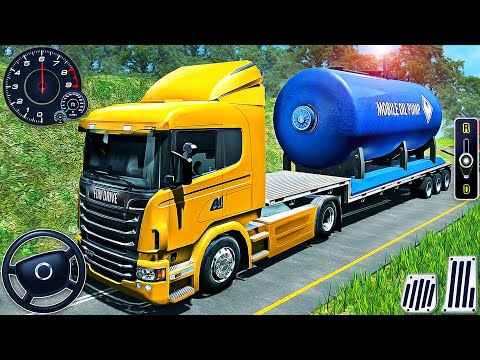 US Cargo Truck Trailer Driving 3D - Transporter Delivery Truck Simulator - Android GamePlay