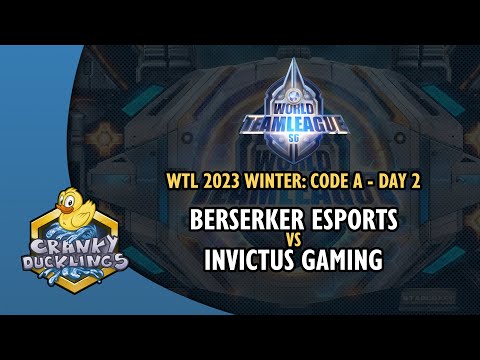 Berserker Esports vs Invictus Gaming - World Team League 2023 Winter: Code A Day 2 | StarCraft 2