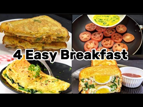 4 Easy Breakfast Recipes | Quick & Healthy Breakfast Recipes By Pakistani Mom In USA❤️