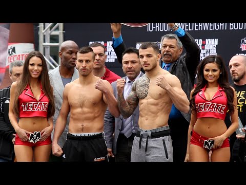Canelo Alvarez vs. Amir Khan Complete Undercard Weigh In & Face Off video