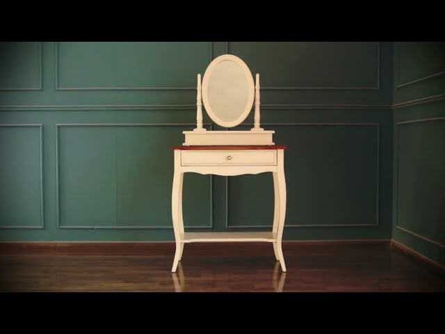 Туалетный стол Leontina с зеркалом (ST9321BLK) Черный в Екатеринбурге - видео 1