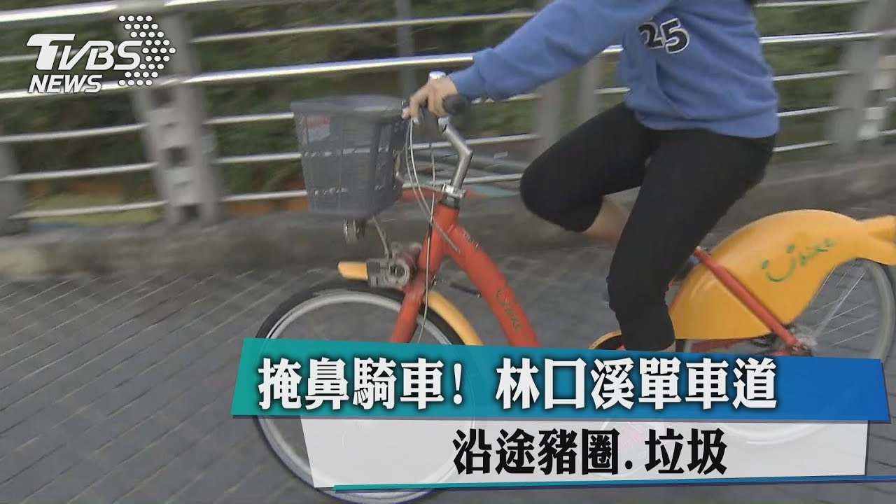 掩鼻騎車!林口溪單車道 沿途豬圈垃圾